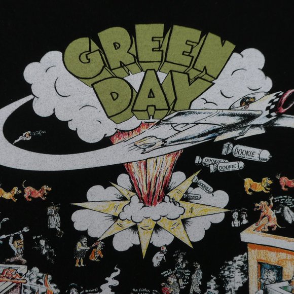 Green Day Dookie Album Tee T Shirt Black Rock Band Tour Concert Large Graphic L - Picture 4 of 7
